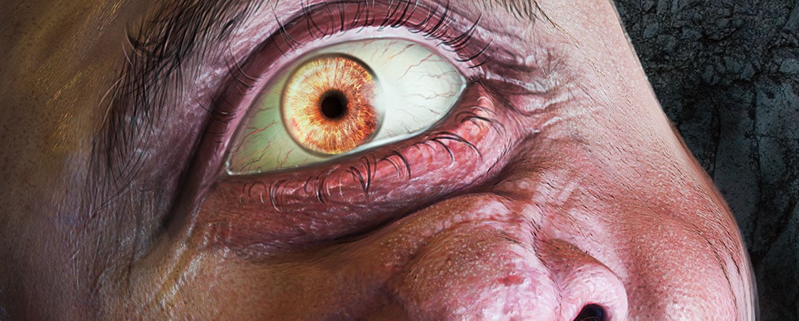 illustration of a close up of a cyclops eye