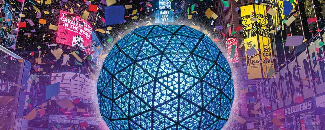 Image of the New Years Eve ball located in Times Square