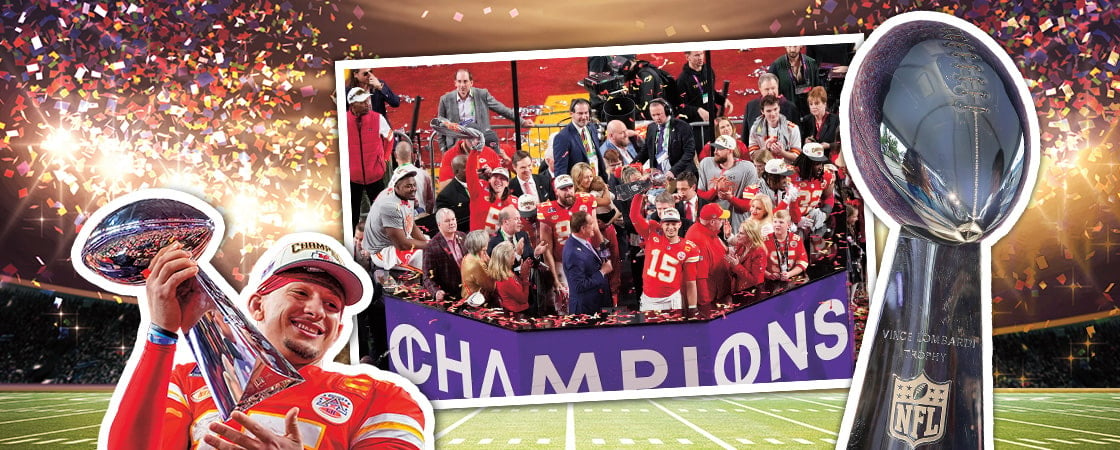 Image of Superbowl champions with trophy