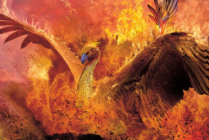 Phoenix among flames